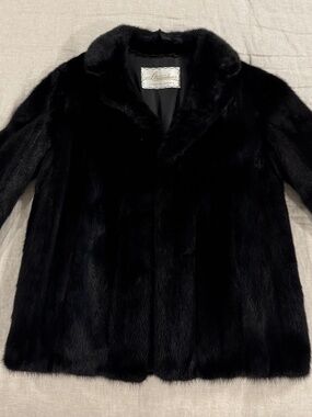 Vintage Black Mink Jacket